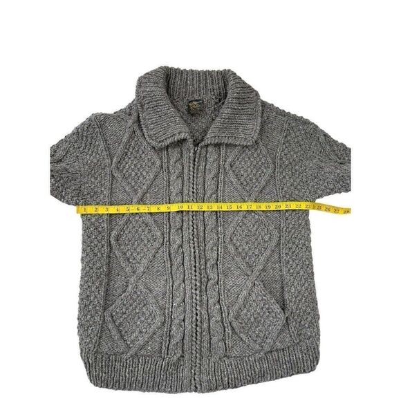 Andes Native Roots Cardigan Sweater Chunky Cable Knit Shawl Collar Llama Wool L - Picture 5 of 9